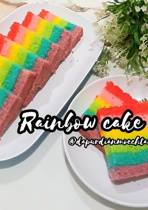 Foto resep Rainbow cake kukus