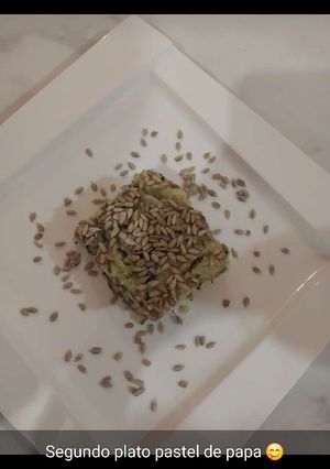 Una foto de Pastel de papas vegano