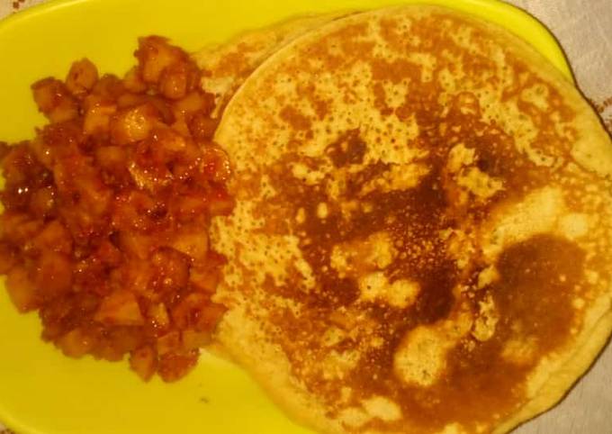 Recipe of Perfect Pancakes with sauce
