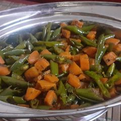 A picture of Carrot and beans subzi.