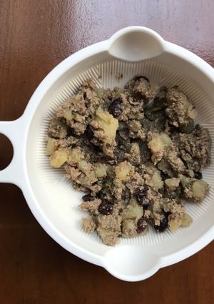 Foto resep MPASI 10 BulanTim[Kentang, Hati Sapi, Kacang Azuki & Caisim]