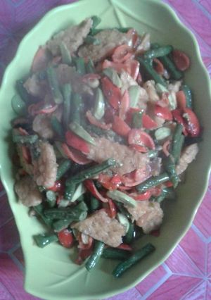 Foto resep Tumis kacang panjang kulit melinjo