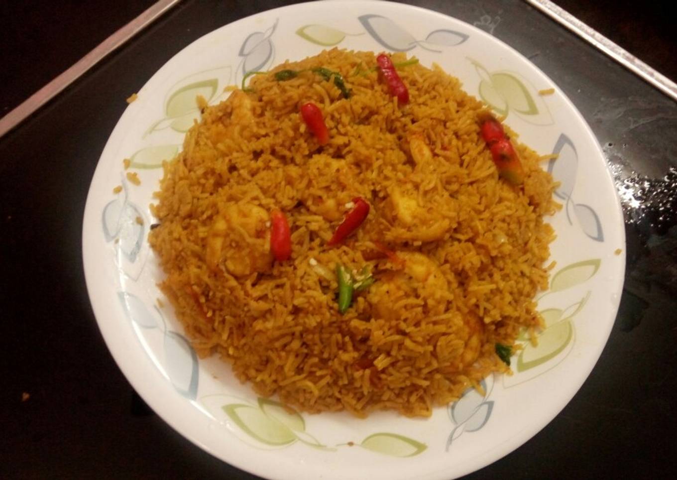 Spicy prawn rice