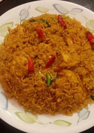 A picture of Spicy prawn rice.