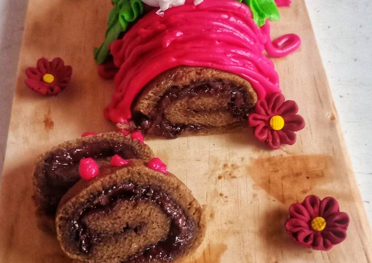 Roll Cake chochomaltin lembut, ekonomis