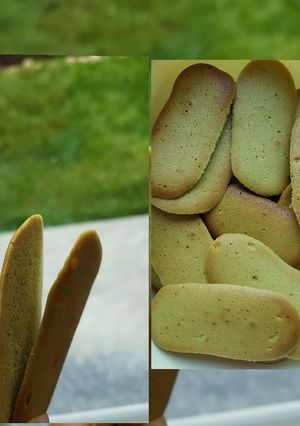 Foto resep Biskuit Lidah kucing matcha