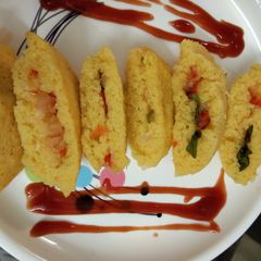 A picture of Stuffed rava idli.