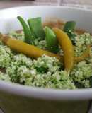 Crema de alubias rojas con cuscús de verduras