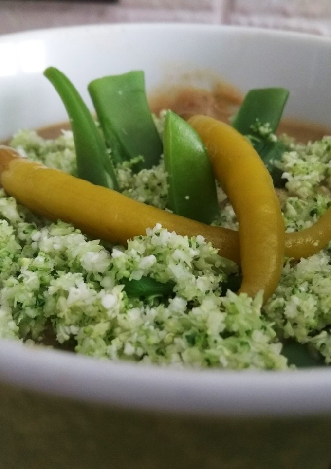 Una foto de Crema de alubias rojas con cuscús de verduras
