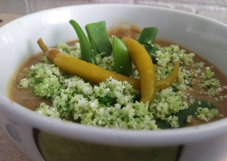 Crema de alubias rojas con cuscús de verduras