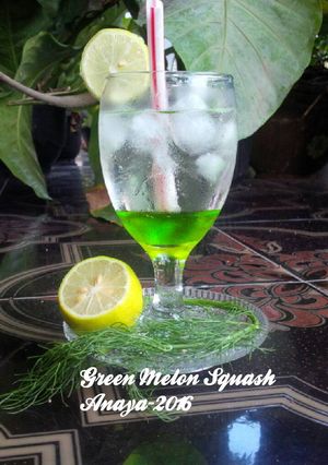 Foto resep Green Melon Squash dinginnya Segeeeeeer