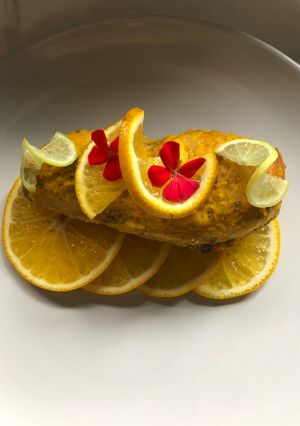 Una foto de Pechugas de pollo a la naranja