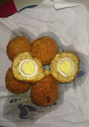 Foto resep Bola bola tempe isi telur puyu