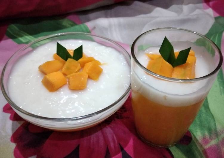 Cara menyajikan Puding Mangga Vla Susu  Anti Gagal