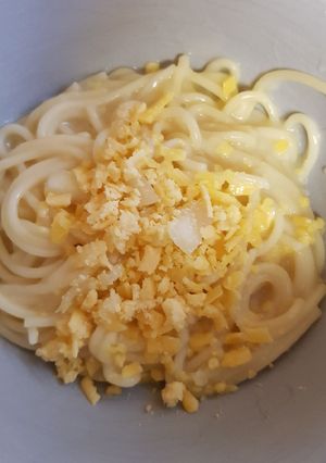A picture of My Cheesey Spaghetti. 😊.