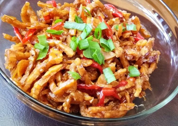 Orek tempe pedas manis