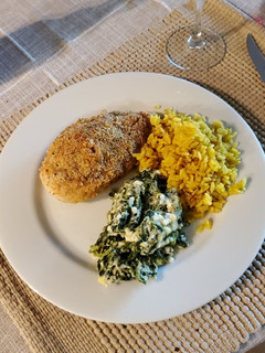 A picture of Spinach Cottage Cheese Bake.