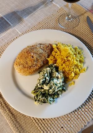 A picture of Spinach Cottage Cheese Bake.