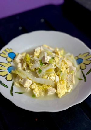 Foto resep Tahu Telur Sawi Putih (Healthy Comfort Food)