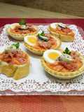 Canapé o pincho de salmorejo