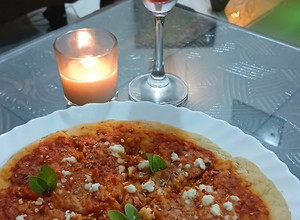 A picture of My best ever Margherita Pizza.