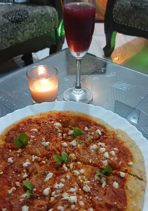 A picture of My best ever Margherita Pizza.