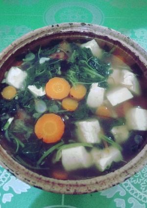 Foto resep Sayur bayam tahu putih