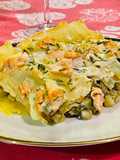 Lasagna con verdure e salmone