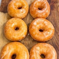 Milk Bread Yeast Donuts with Vanilla Glaze A picture of Milk Bread Yeast Donuts with Vanilla Glaze.