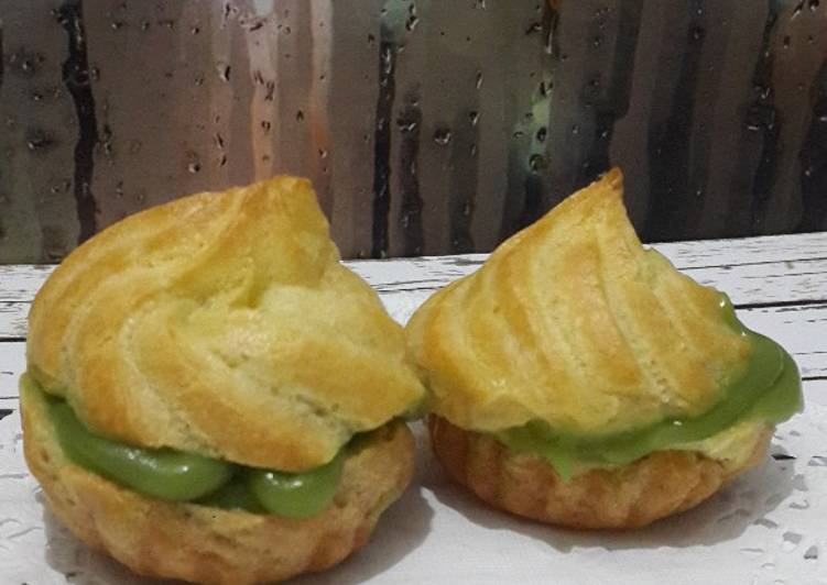 5. Kulit  Soes (Choux Pastry) Fla Green Tea