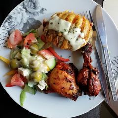 A picture of Hasselback Potato.