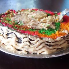 A picture of Rainbow- Cake#Endofyearchallenge.
