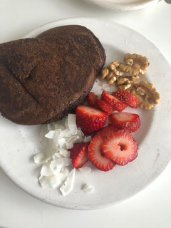 Una foto de Pancakes saludables de chocolate