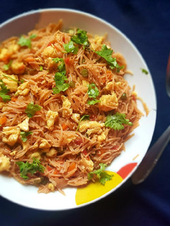 A picture of Vermicelli Egg Pulav.