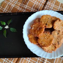 Rice masala mathri(a South Indian tea time snack) A picture of Rice masala mathri(a South Indian tea time snack).