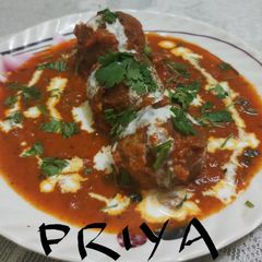 A picture of Raw banana kofta curry(kacche kele ke kofte).