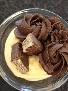 Una foto de Mousse de dulce de leche y queso