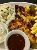 Three colours Grilled chicken steak