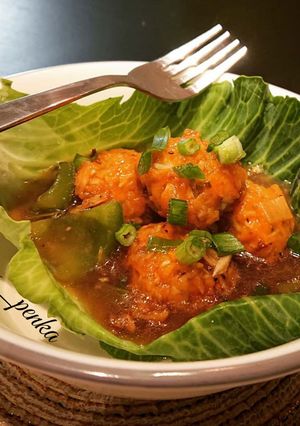 A picture of Veg Manchurian gravy.