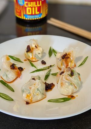A picture of Rice Paper and Feta Cheese dumplings.