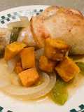 Baked Chicken Legs with Sweet Potatoes