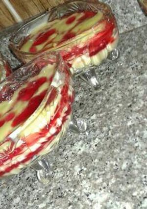 صورة لوصفة حلى طبقات الكاسترد والجلي