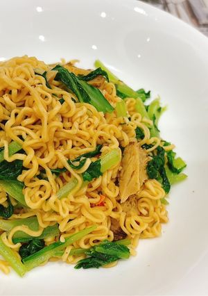 Hình của món Mì ăn liền xào chay.