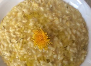 Foto di Risotto con fiori di tarassaco