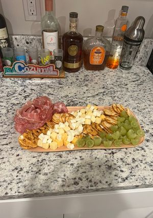 A picture of Starter charcuterie board.