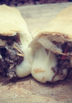 Una foto de Calzones rellenos de carne con zapallo kabutia