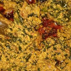 A picture of A Nigerian Egusi soup.