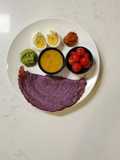 Violet cabbage millet dosa