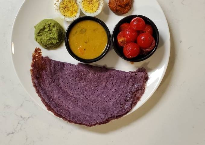 Recipe of Homemade Violet cabbage millet dosa
