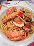 Spaghetti with Clams, Langoustines, and Mantis Shrimp